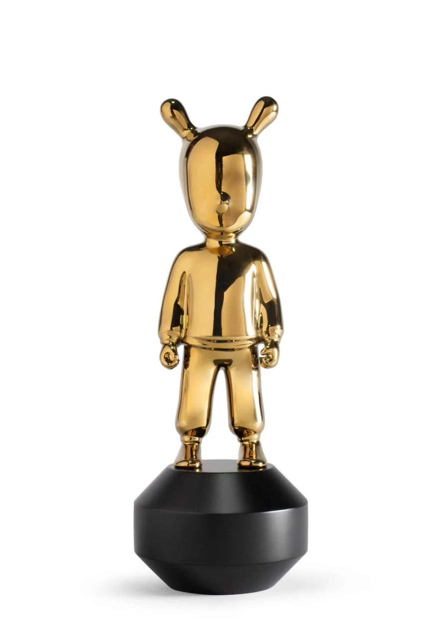Lladró Golden Guest Figurine - Exquisite Small Collectible Porcelain Statue