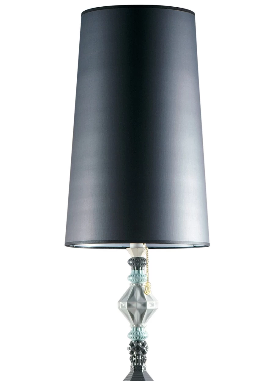 Lladró Belle De Nuit II Black Floor Lamp | Elegant Modern Lighting for Home Decor
