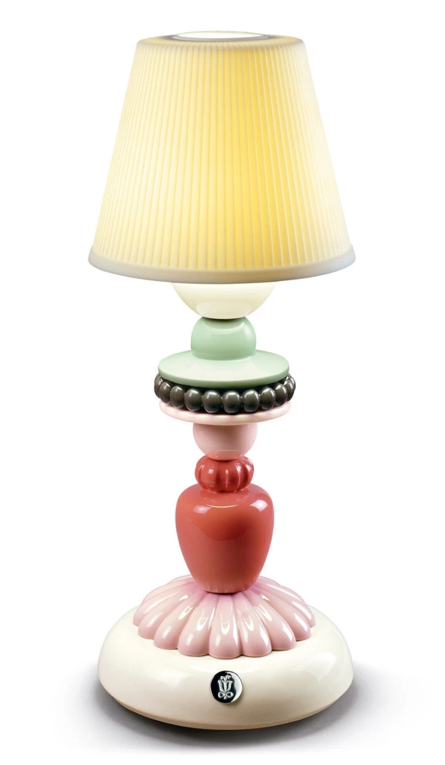 Lladró Ivory Sunflower Firefly Table Lamp – Handcrafted Ceramic Night Light