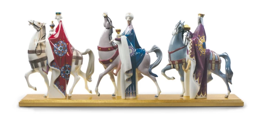 Lladró Limited Edition Kings Melchior, Gaspar and Balthasar Nativity Sculpture