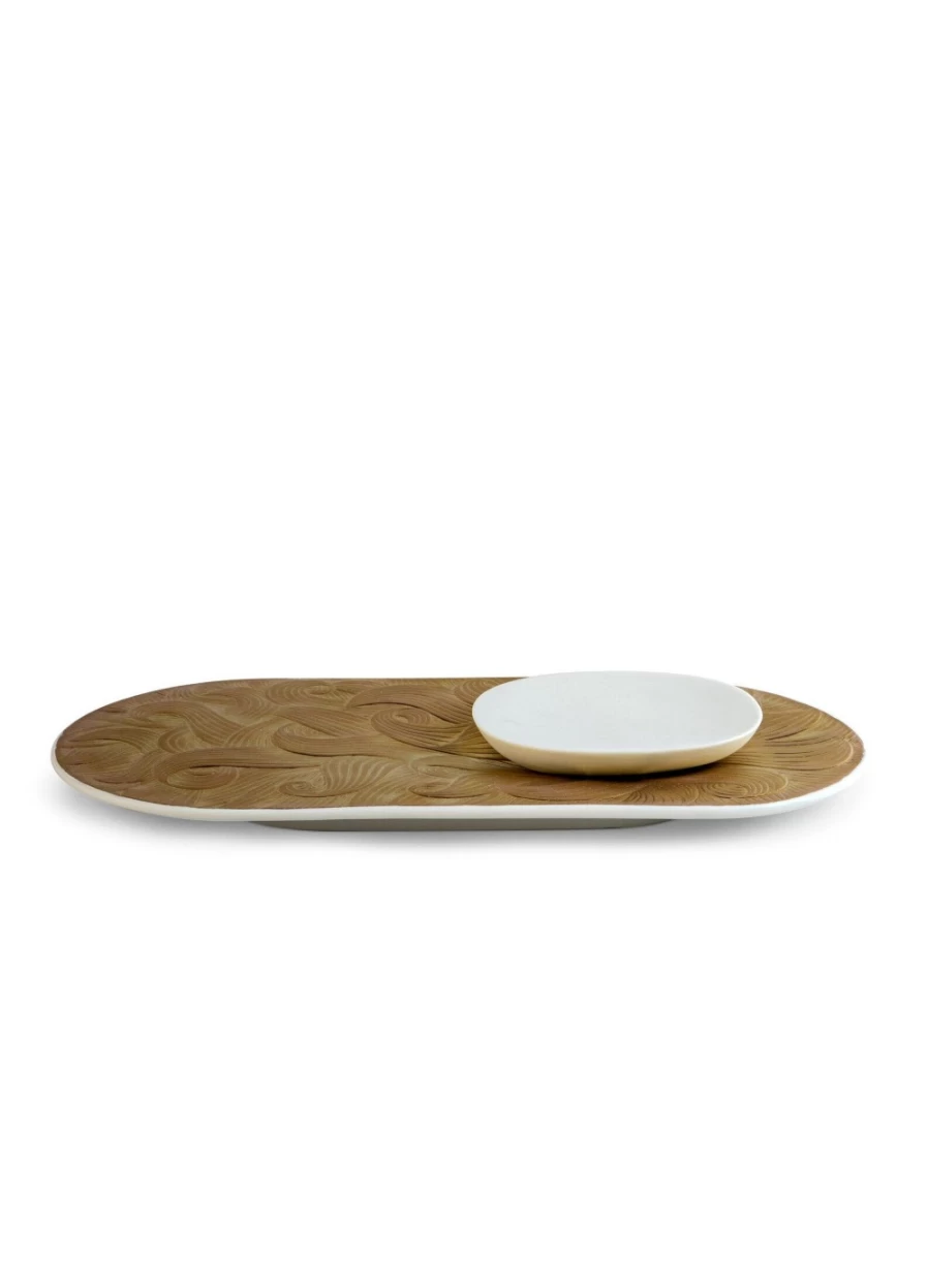 Lladró Mirage Tray - Elegant Porcelain Decorative Tray with Ethereal Design