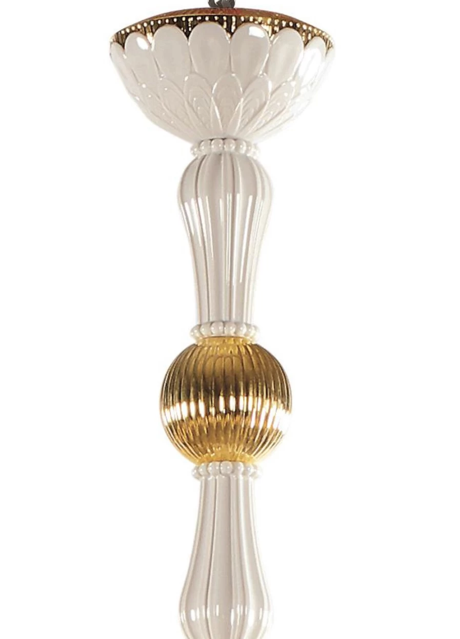 Lladró Golden Luster 16-Light Flat Chandelier – Ivy And Seed Large Model (US)