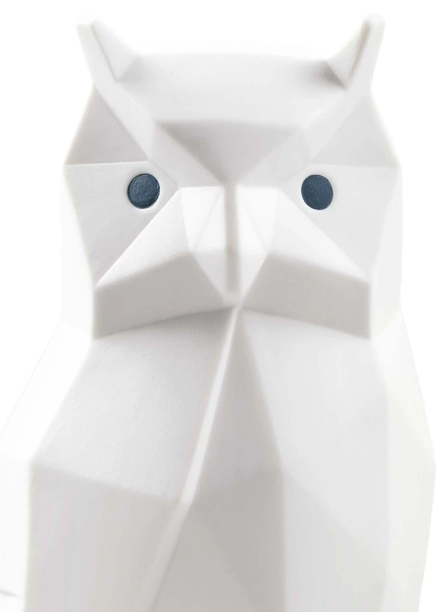 Lladró Matte White Owl Figurine - Handcrafted Porcelain Collectible