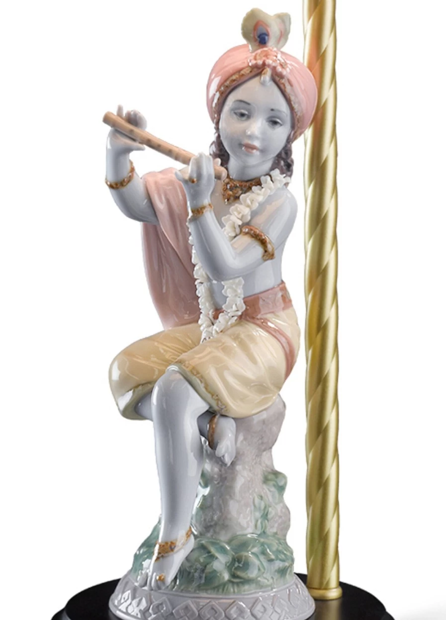 Lladró Lord Krishna Divine Light Table Lamp for Home Decor (USA)
