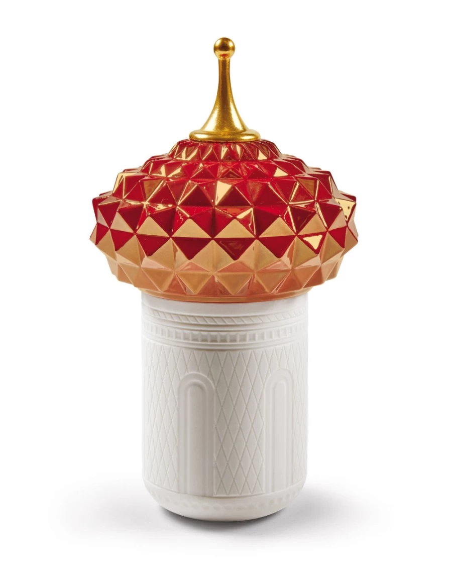 Lladró South Tower Scented Candle - 1001 Lights Rose Fragrance, Night Approaches Aroma for Home Decor