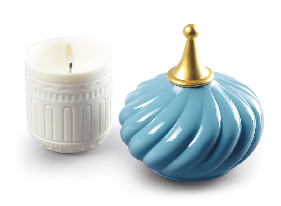 Lladró Turquoise Scented Candle with 1001 Lights – Unbreakable Spirit Fragrance