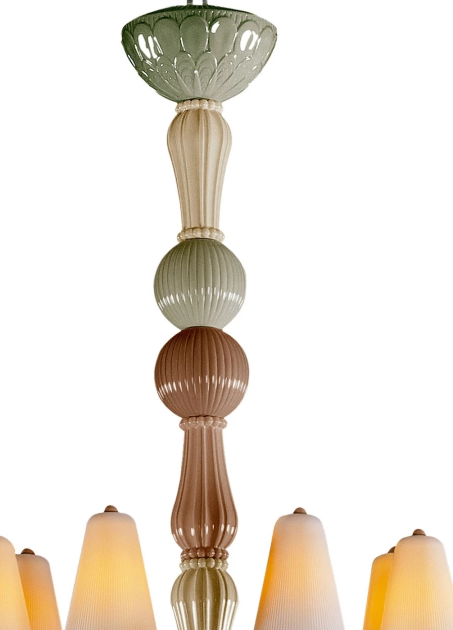 Lladró Large Ivy And Seed 32-Light Chandelier with Spices Design