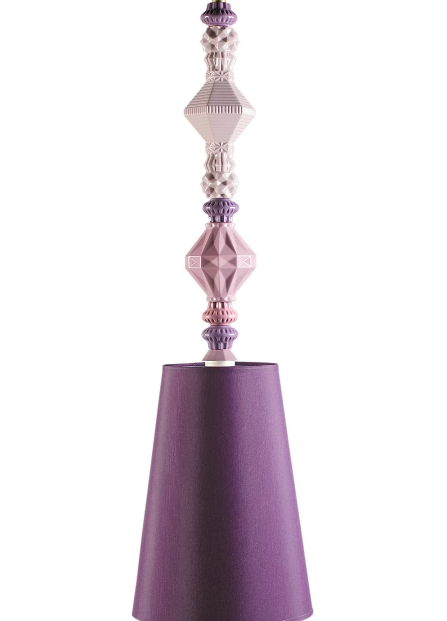 Lladró Belle De Nuit II Pink Ceiling Lamp | Elegant Floral Design