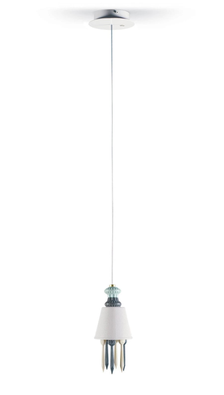 Lladró Belle De Nuit Black Ceiling Lamp with Lithophane for US Market