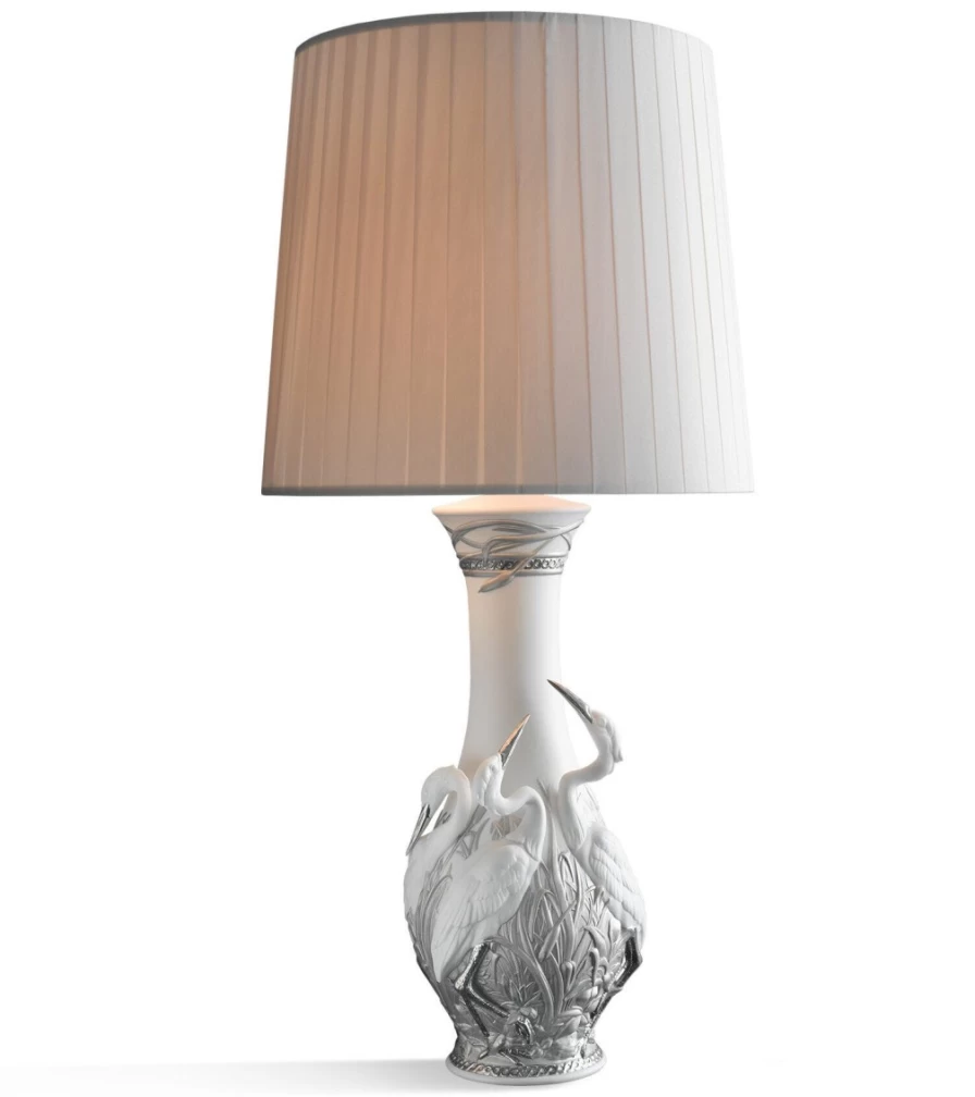 Lladró Herons Table Lamp – Elegant Handcrafted Ceramic Light for Home Decor (US)