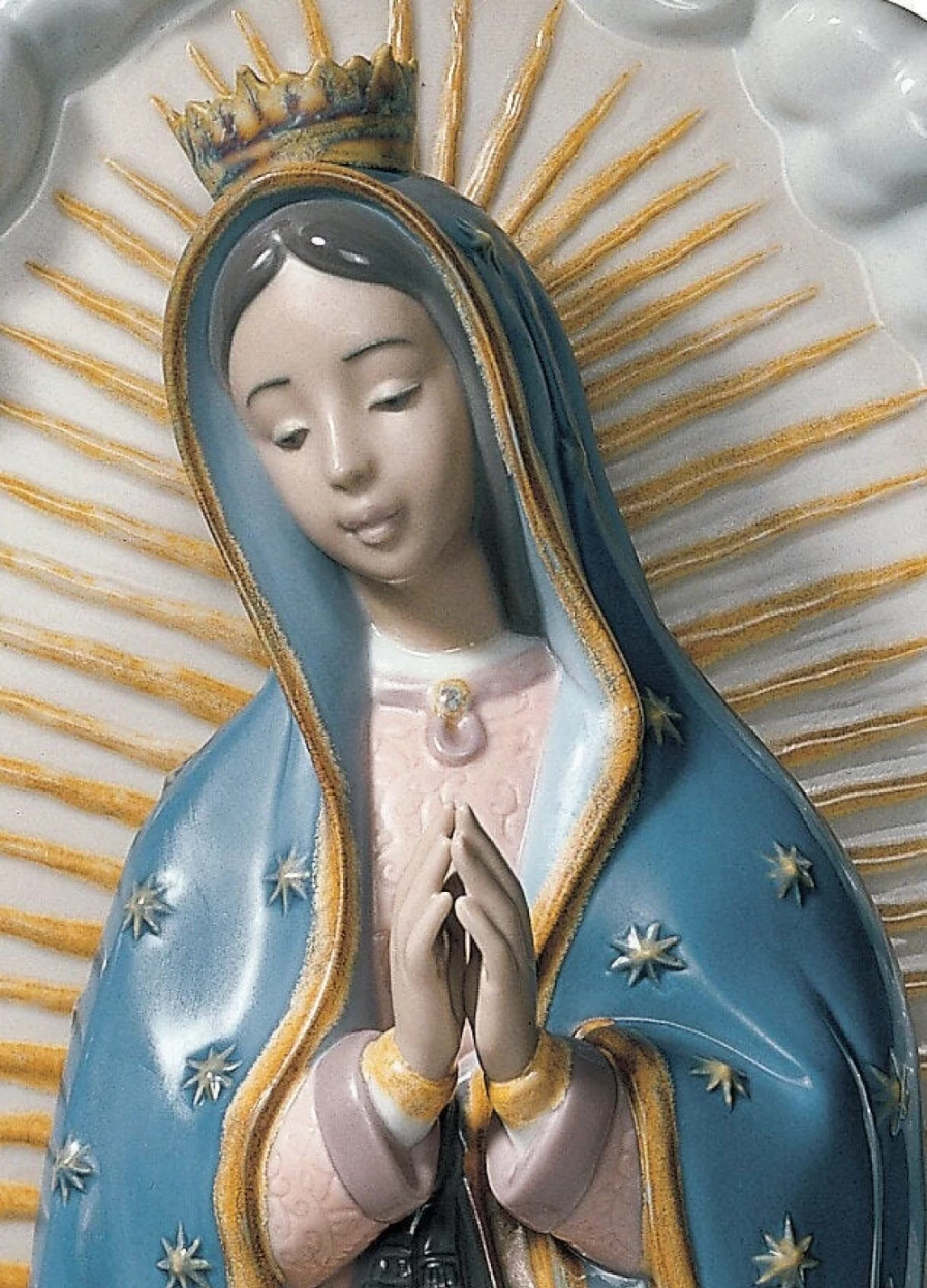 Lladró Our Lady Of Guadalupe Porcelain Figurine - Handcrafted Religious Collectible