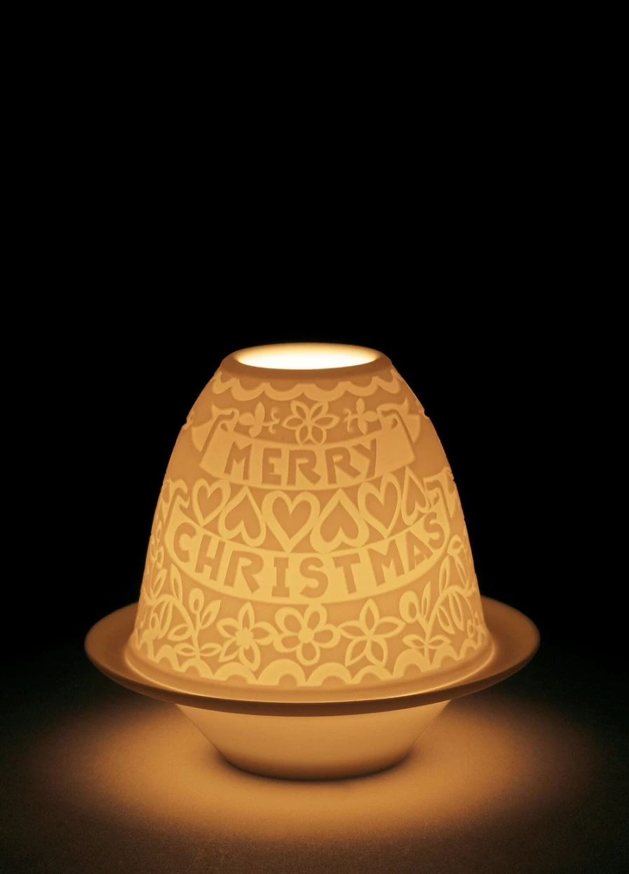 Lladró Christmas Lithophane Plate with Decorative Borders