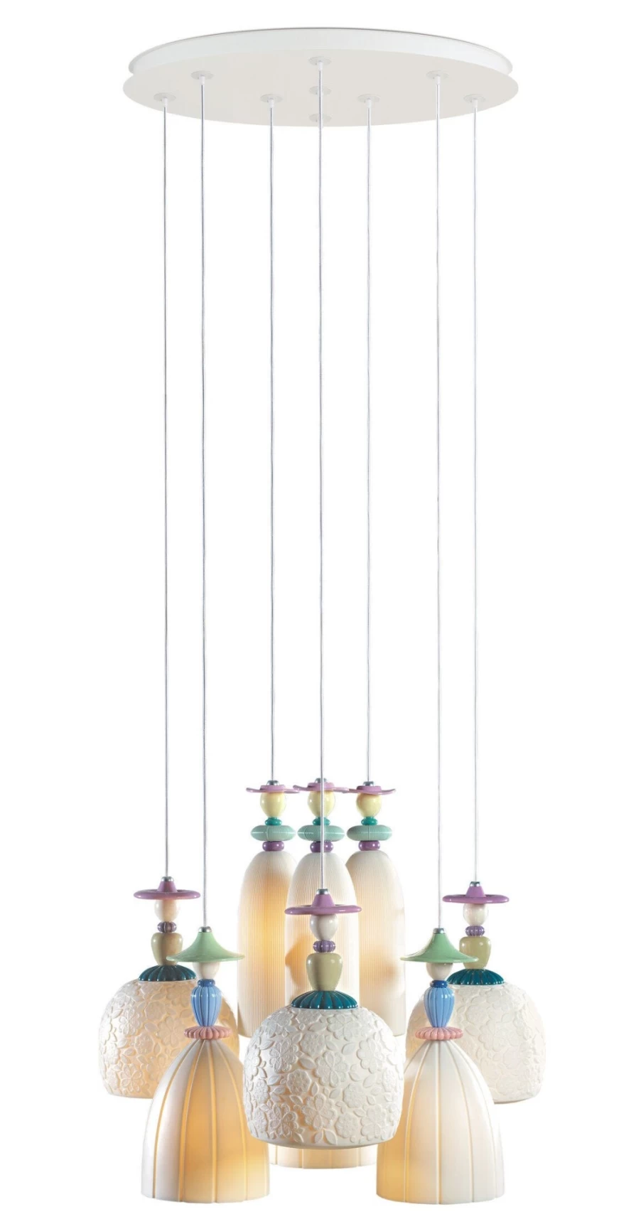 Lladró Madermoiselle 9-Light Seaside Dreams Crystal Chandelier for Elegant Coastal Decor
