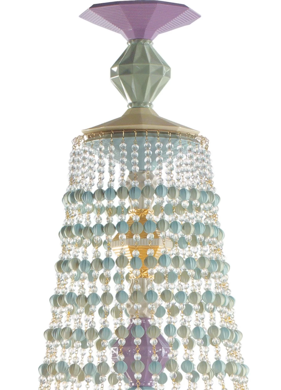 Lladró Winter Palace Cote D'Azur 12-Light Crystal Chandelier for Elegant Dining Room & Living Room Decor