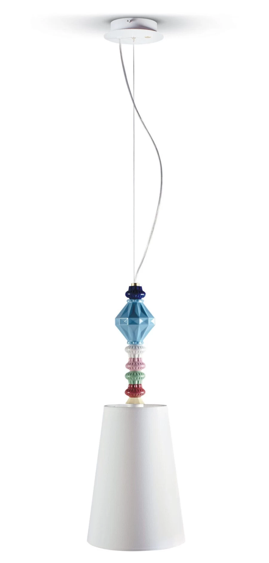 Lladró Belle De Nuit Multicolor Ceiling Lamp I – Elegant Handcrafted Porcelain Light Fixture for Home Decor