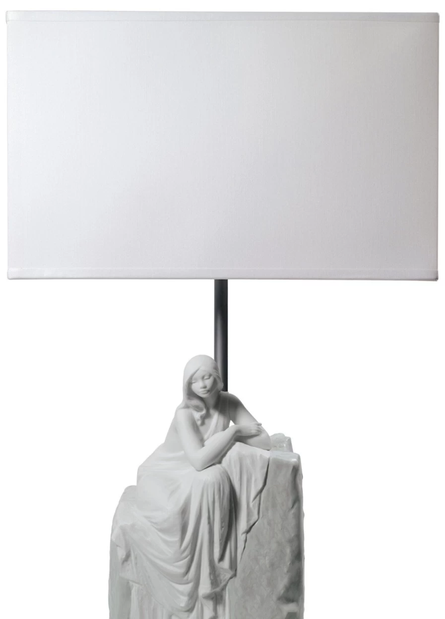 Lladró Meditating Woman Table Lamp - Elegant Home Decor Lighting for US Market