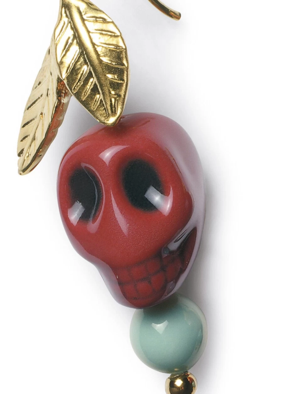 Lladró Frida Kahlo Inspired Skull Earrings – Handcrafted Artistic Jewelry