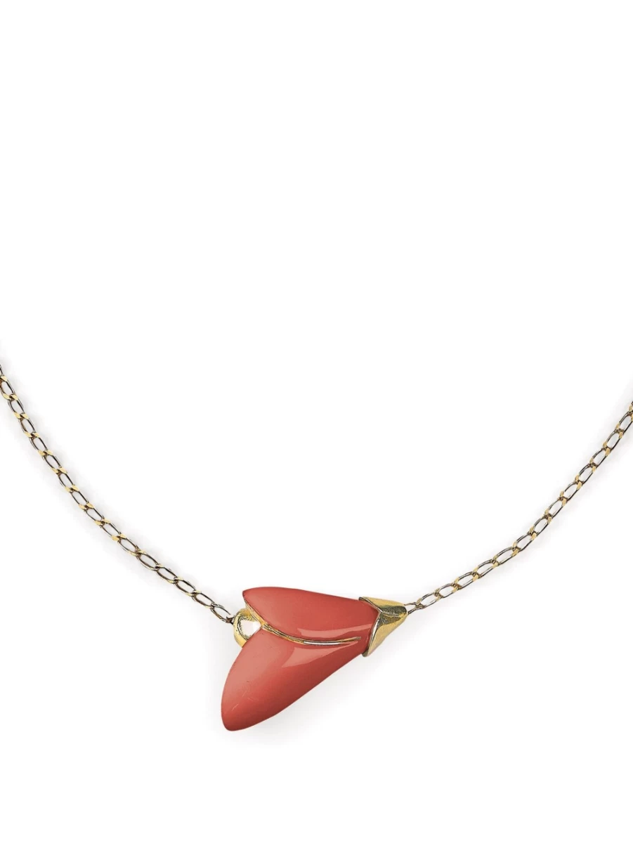 Lladró Heliconia Coral Pendant - Handcrafted Porcelain Jewelry