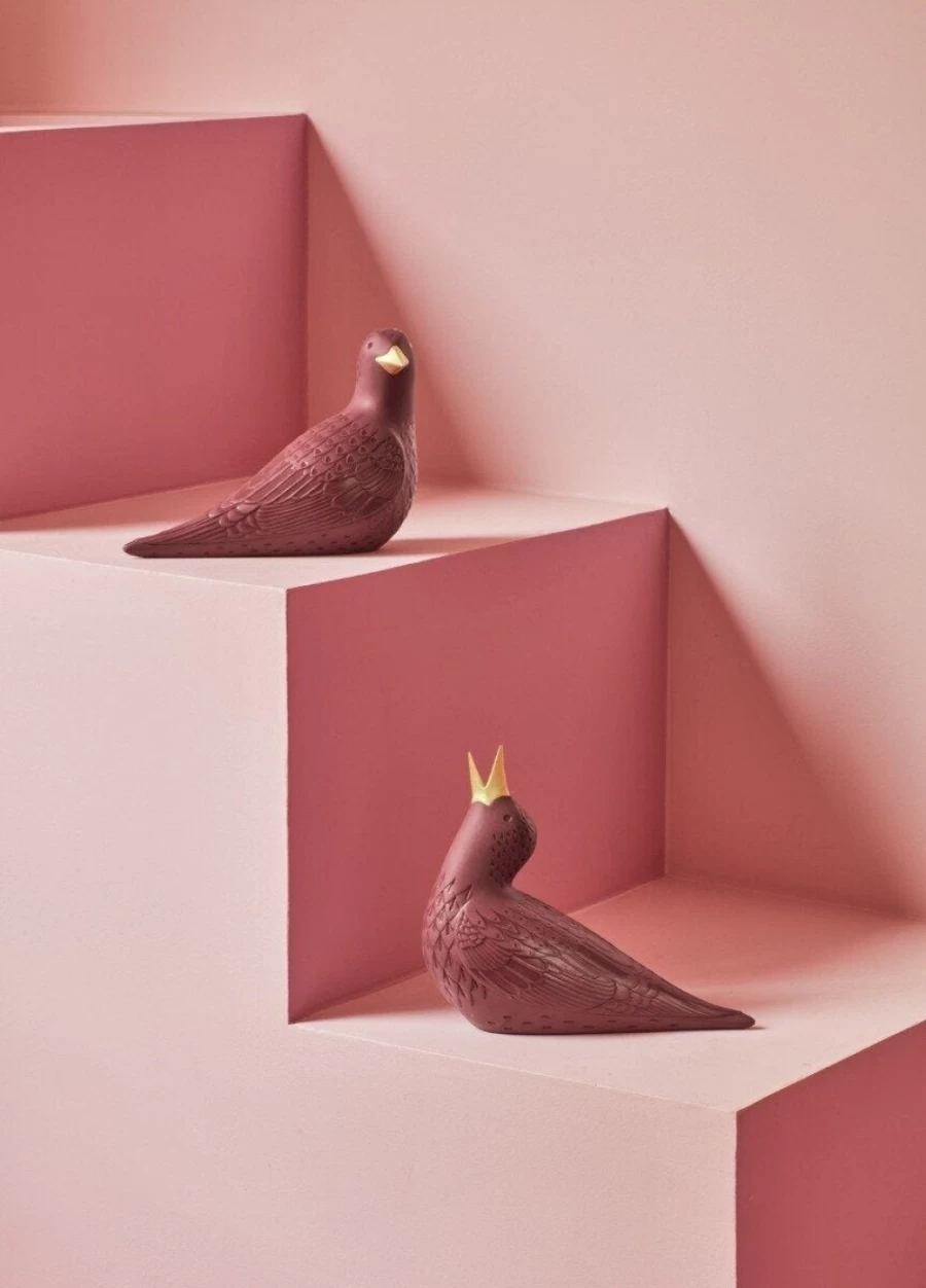 Lladró Starling I Figurine - Handcrafted Purple Porcelain Bird Collectible