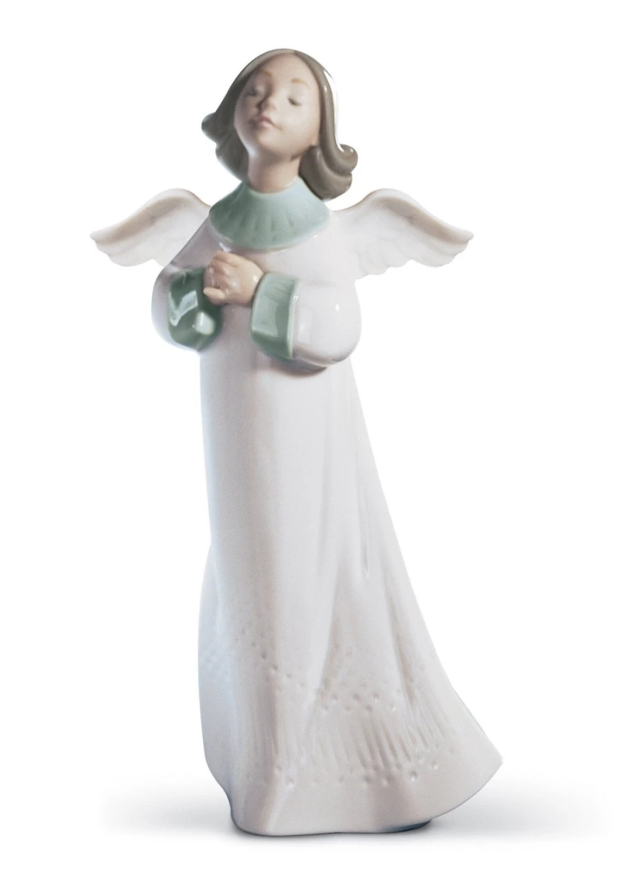Lladró Angel's Wish Porcelain Figurine - Collectible Handcrafted Angel Statue