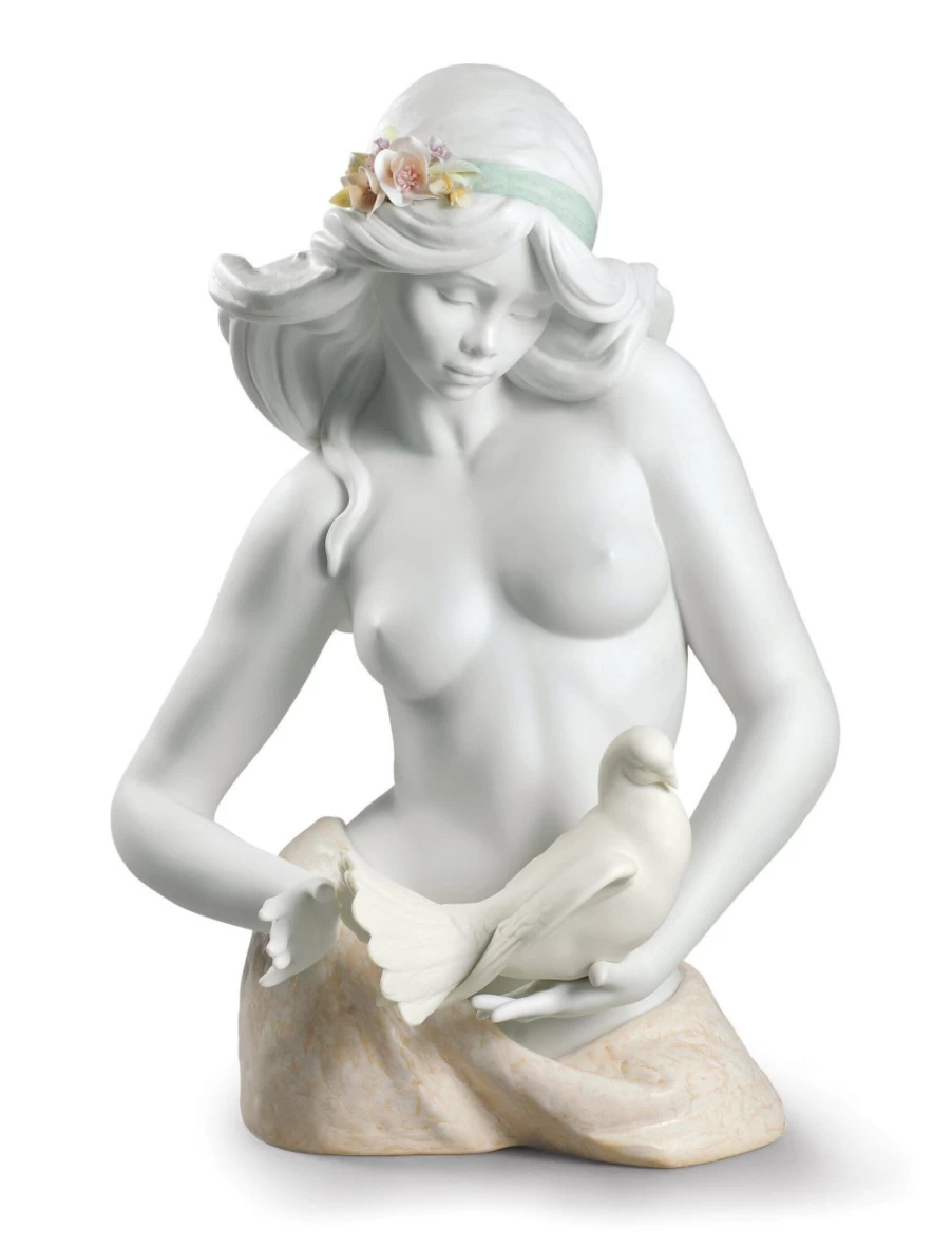 Lladró Peace Woman Figurine - Elegant Tribute Statue for Collectors