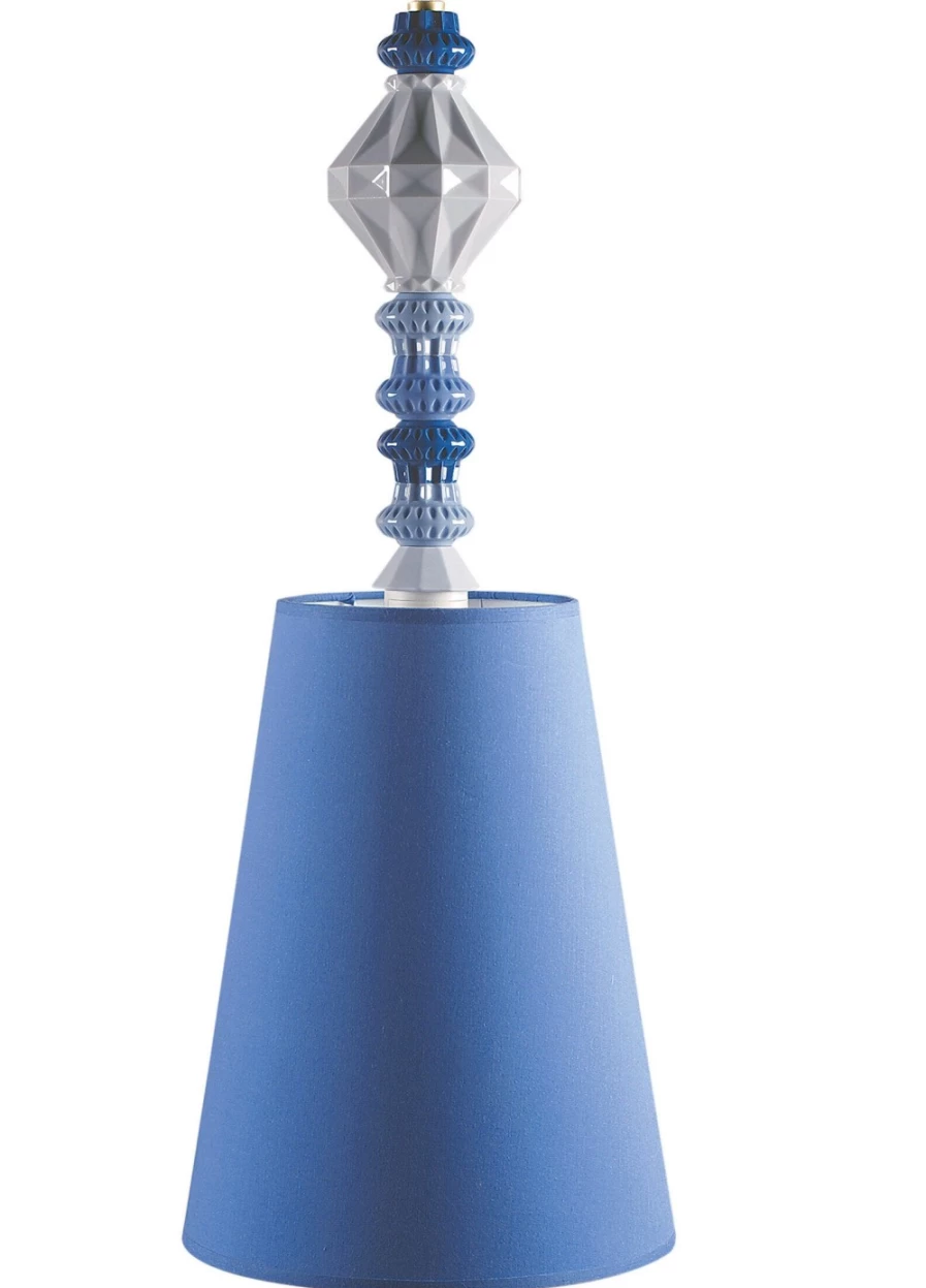 Lladró Belle De Nuit Blue Ceiling Light Fixture | Elegant Handcrafted Porcelain Chandelier