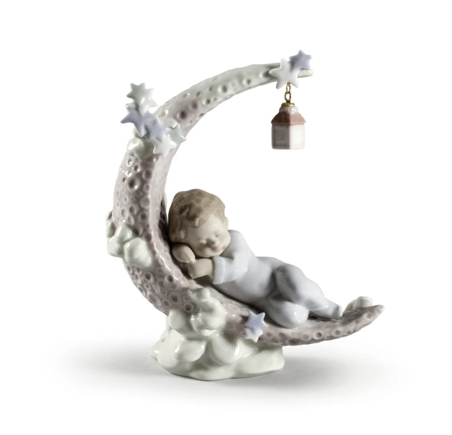 Lladró Heavenly Slumber Porcelain Boy Figurine - Collectible Art Sculpture