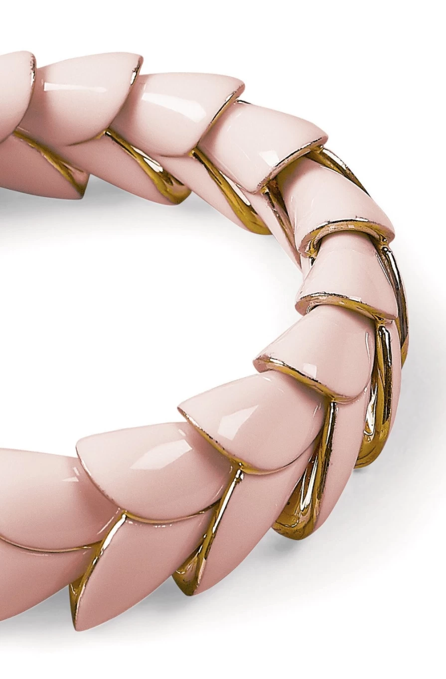 Lladró Heliconia Pink Porcelain Bracelet – Elegant Floral Jewelry