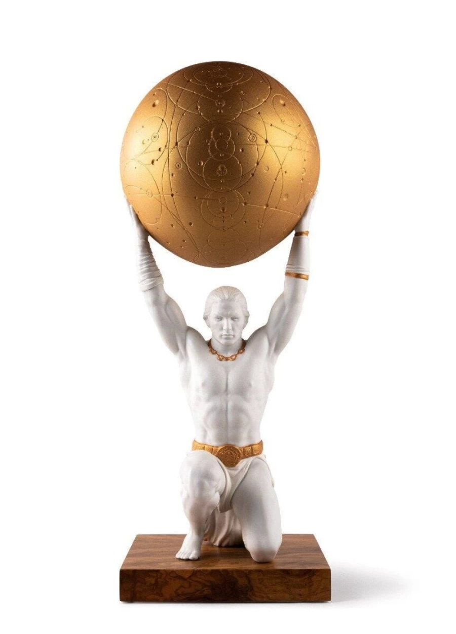 Lladró Atlas Figurine - Handcrafted Porcelain Sculpture for Collectors