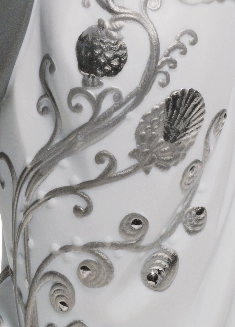 Lladró Silver Lustre Lovers' Waltz Couple Figurine - Romantic Dance Sculpture