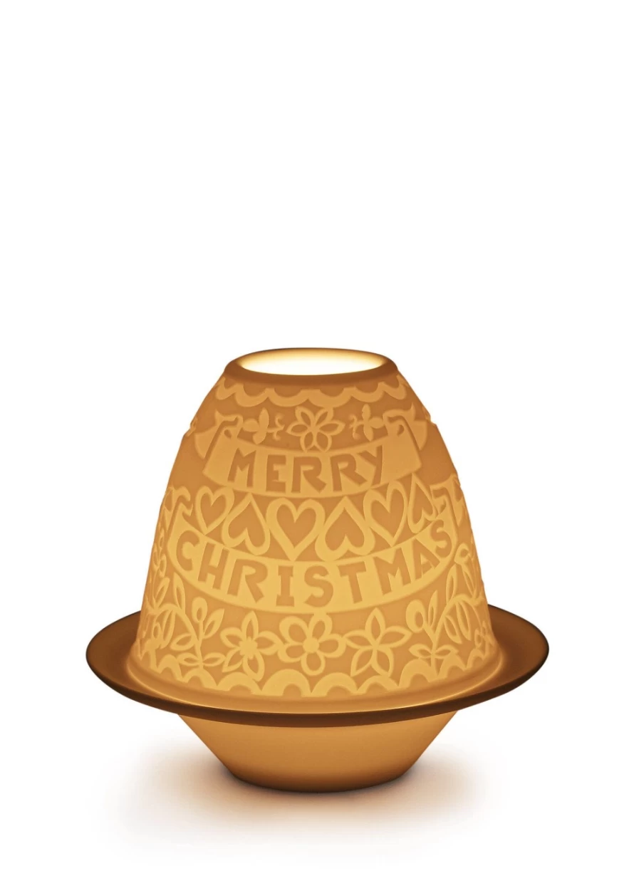 Lladró Christmas Lithophane Plate with Decorative Borders