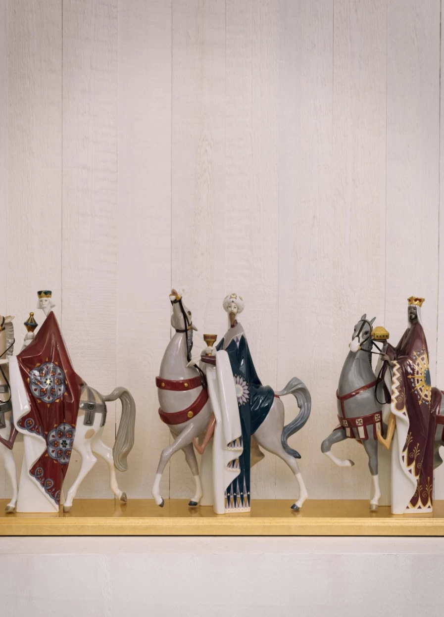 Lladró Limited Edition Kings Melchior, Gaspar and Balthasar Nativity Sculpture