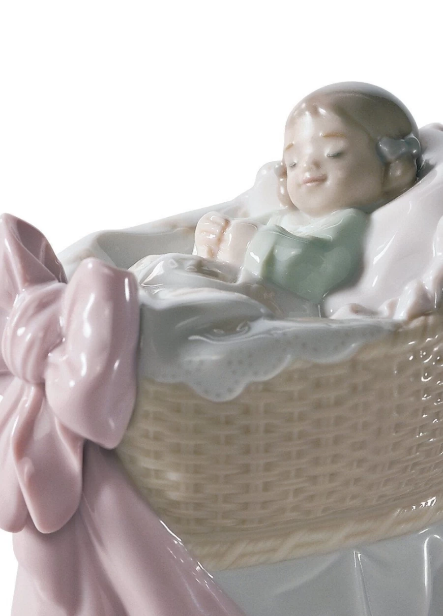 Lladró New Treasure Girl Porcelain Figurine - Collectible Art Statue