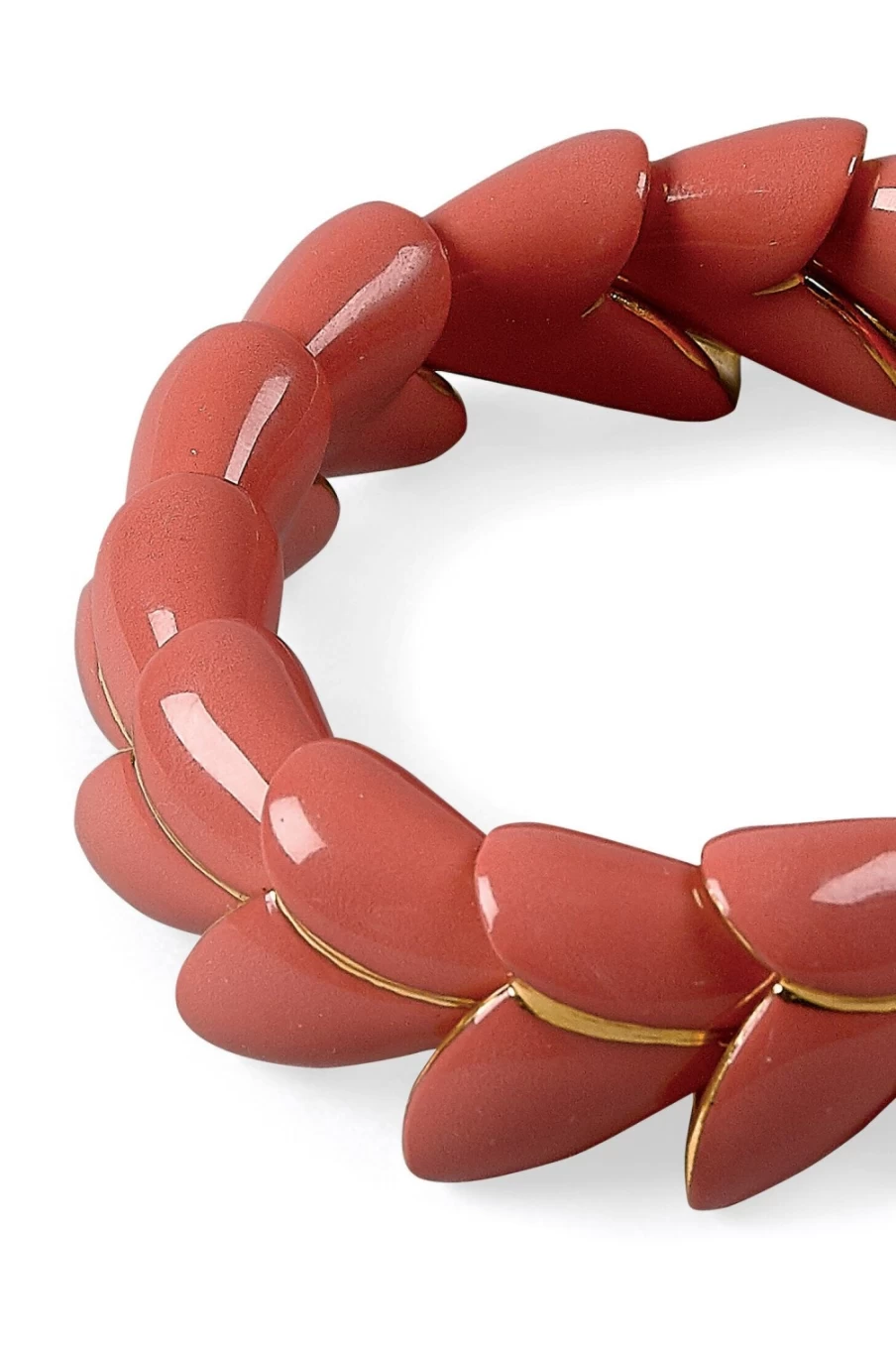 Lladró Heliconia Coral Charm Bracelet - Elegant Handcrafted Jewelry