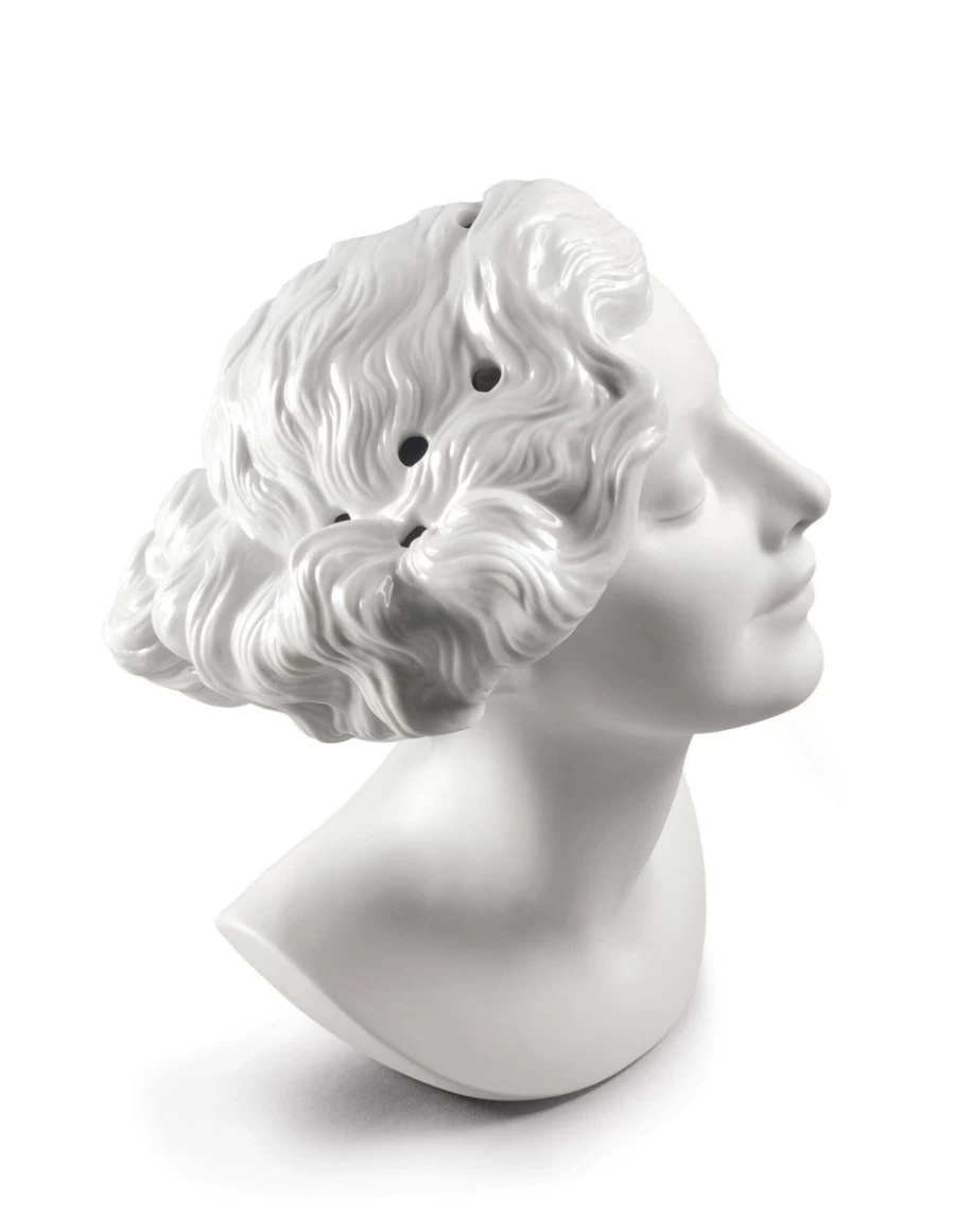 Lladró Daisy Woman Bust Vase - Floral Porcelain Sculpture Decor