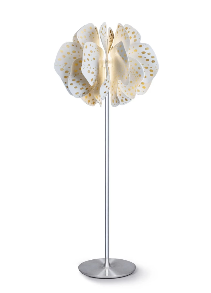 Lladró Nightbloom White & Gold Floor Lamp – Elegant Home Lighting (US)
