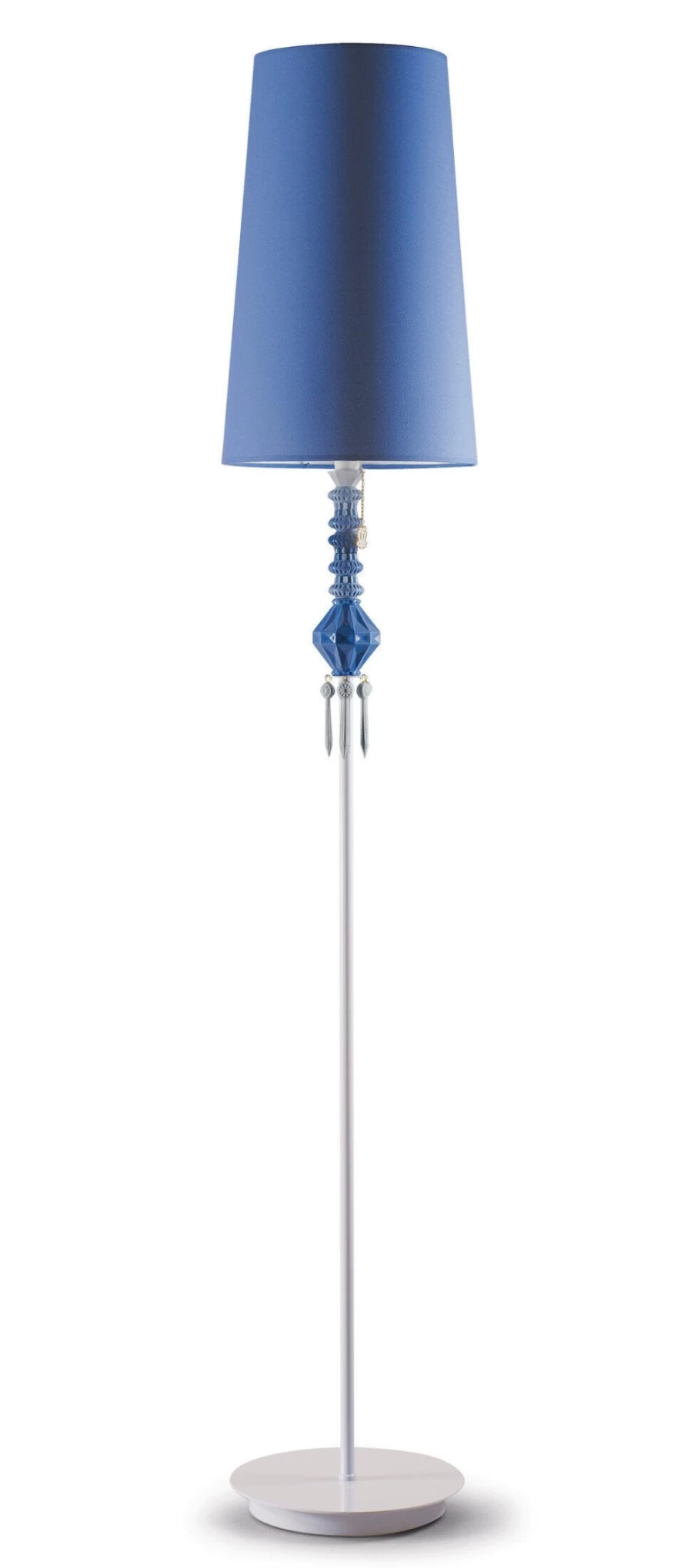 Lladró Belle De Nuit Blue Floor Lamp I - Elegant Handcrafted Porcelain Lighting for Home Decor
