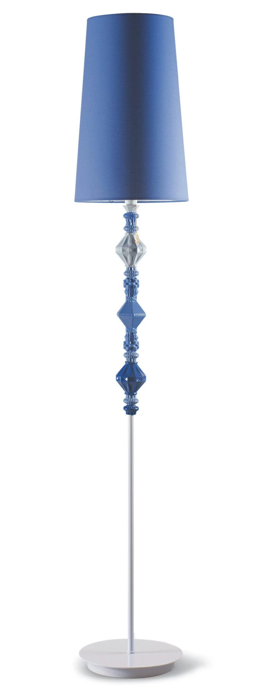 Lladró Belle De Nuit II Blue Floor Lamp - Elegant Handcrafted Porcelain Lighting for Home Decor