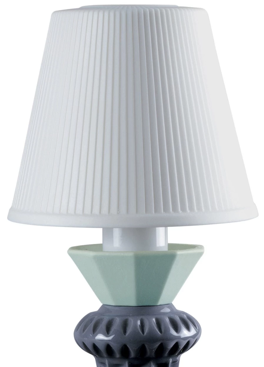 Lladró Belle De Nuit Lithophane Table Lamp with Tears - Black Elegant Night Light