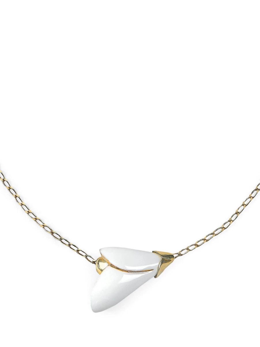 "Lladró Heliconia Handcrafted Porcelain Pendant – Elegant Floral Jewelry"