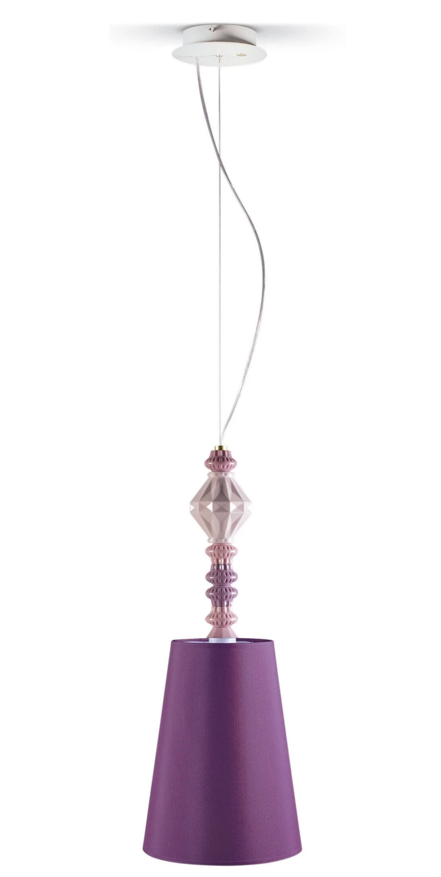Lladró Belle De Nuit Pink Ceiling Lamp I – Elegant Floral Design for Home Decor