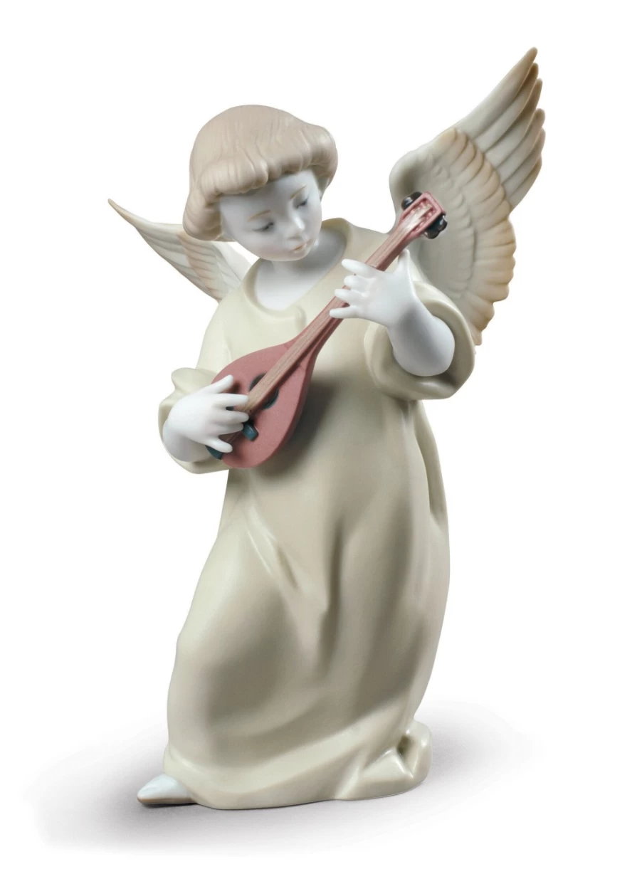 Lladró Heavenly Strings Angel Figurine - Elegant Porcelain Collectible