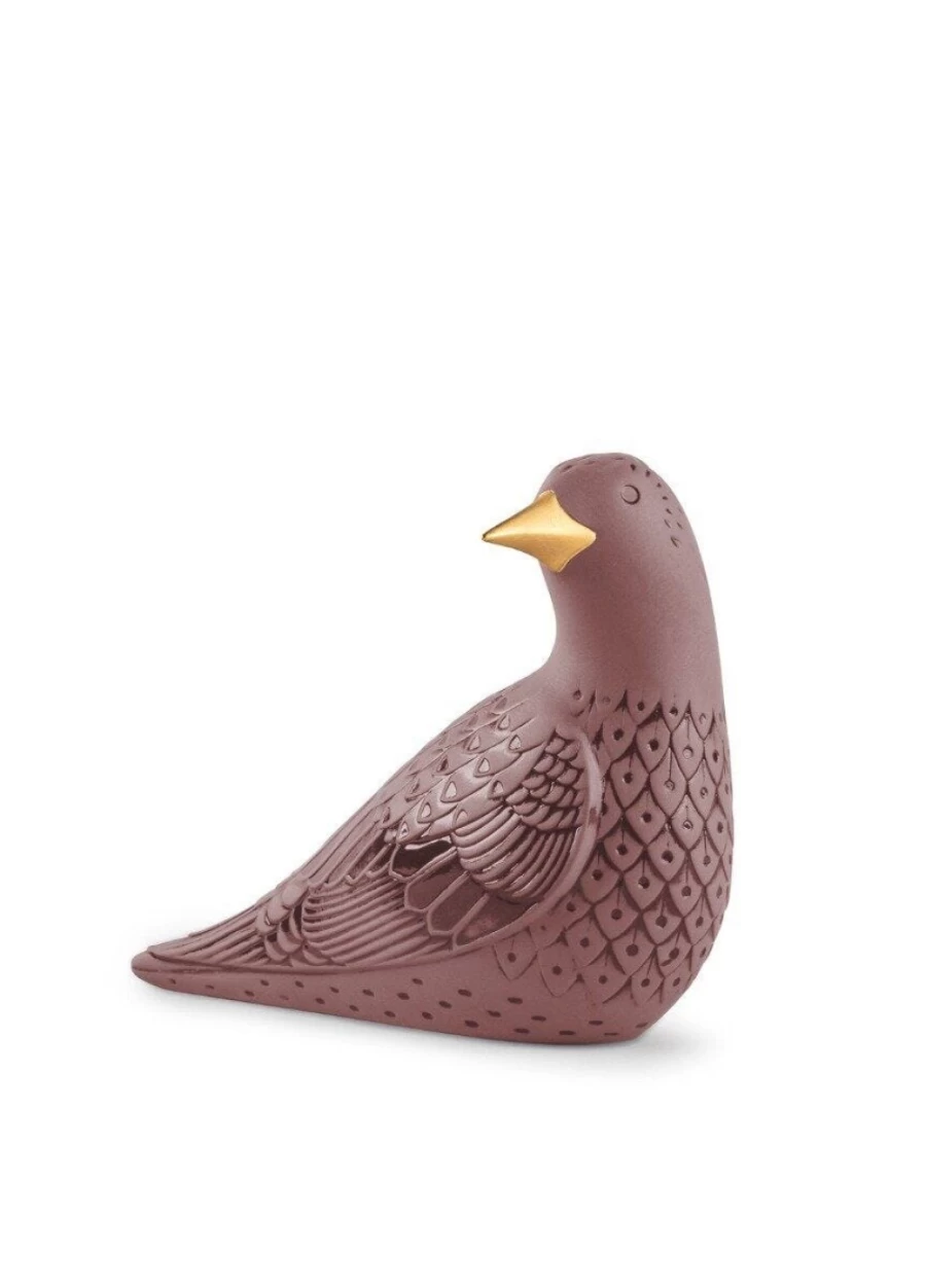 Lladró Starling II Purple Porcelain Figurine - Collectible Bird Statue
