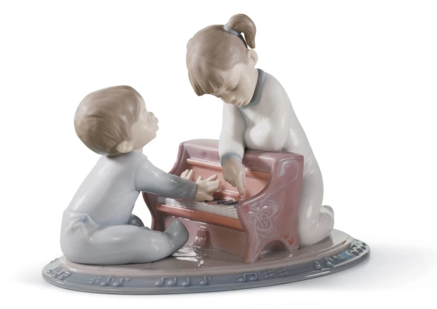 Lladró First Melodies Porcelain Children Figurine - Handcrafted Collectible Art Piece