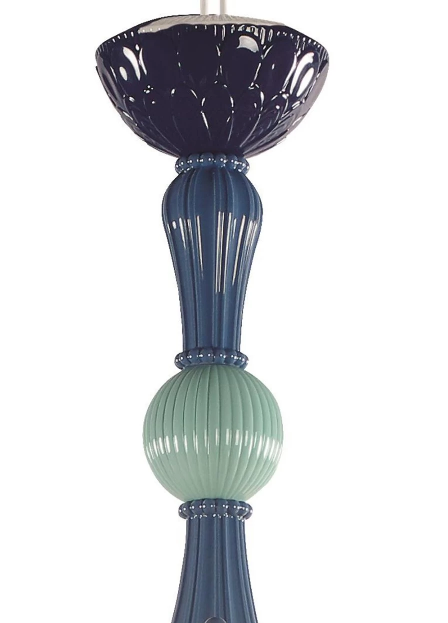 Lladró Ivy And Seed 16-Light Chandelier - Medium Flat Ocean Design Crystal Ceiling Light Fixture