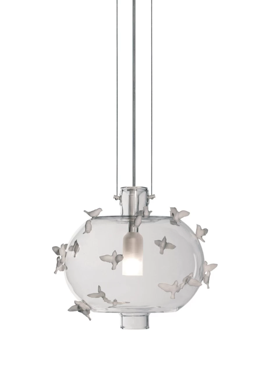 Lladró Freeze Frame Birds Ceiling Lamp - Elegant Handcrafted Porcelain Lighting for Home Decor