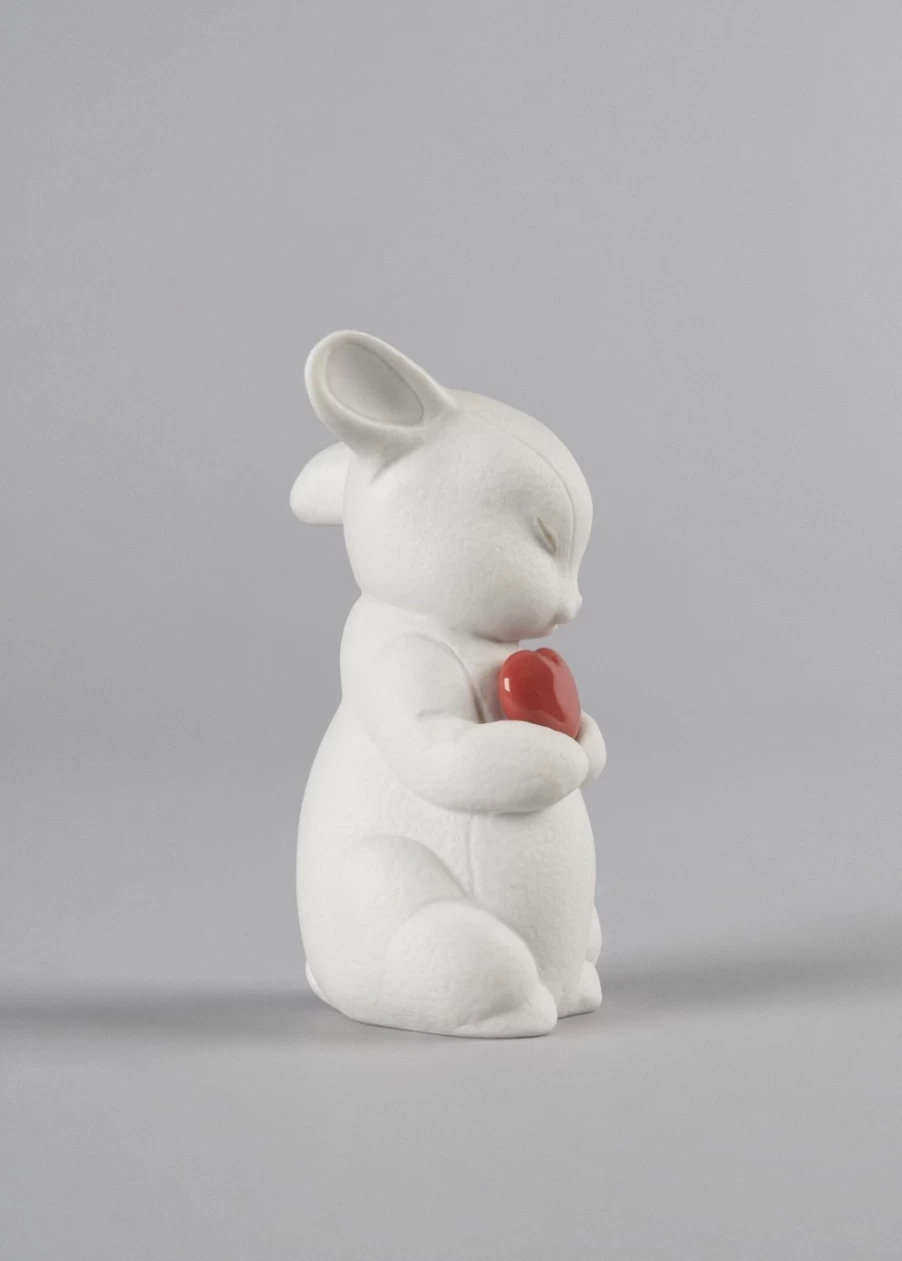 Lladró Puffy Generous Rabbit Porcelain Figurine - Collectible Handcrafted Sculpture