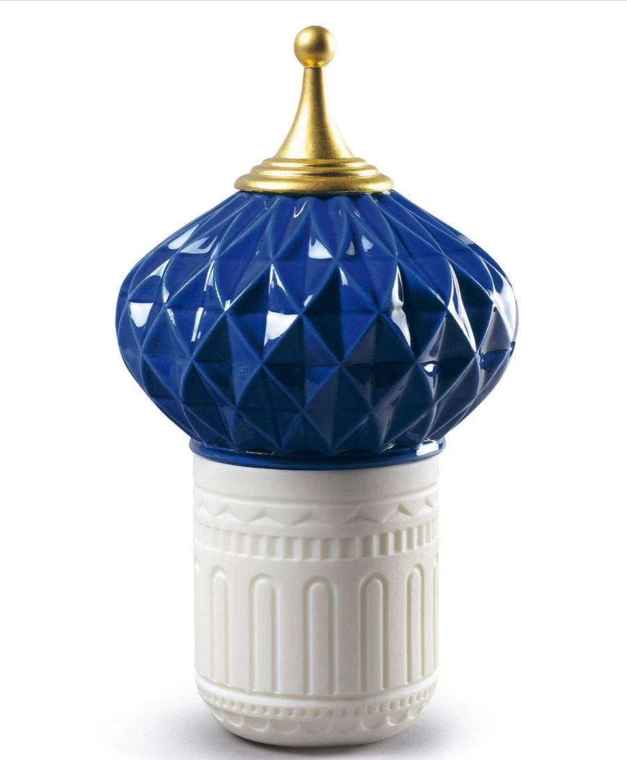 Lladró Blue Spire Candle - Unbreakable Spirit Scent with 1001 Lights, Decorative Home Fragrance