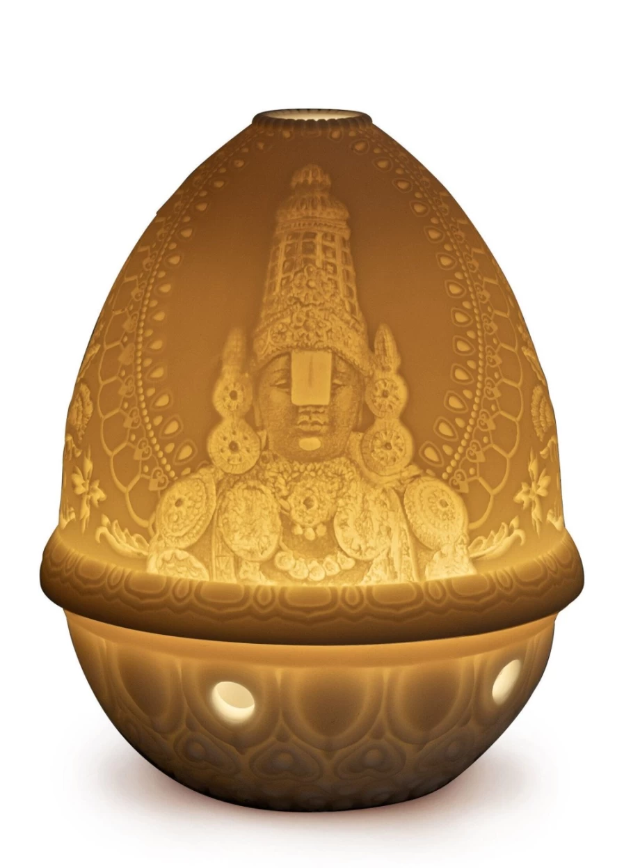 Lladró Lord Balaji Lithophane Night Light - Handcrafted Porcelain Divine Art