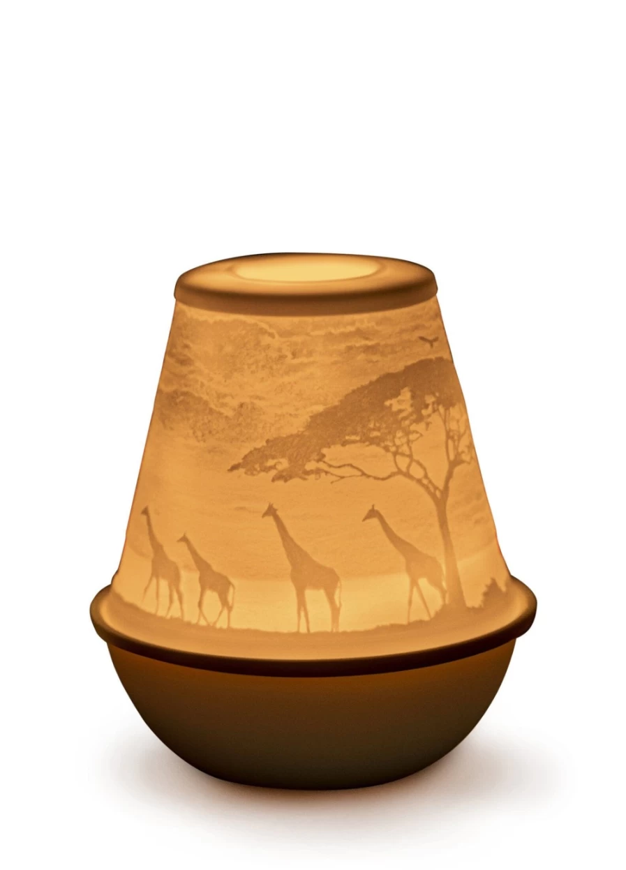 Lladró Rechargeable LED African Savannah Lithophane Night Light